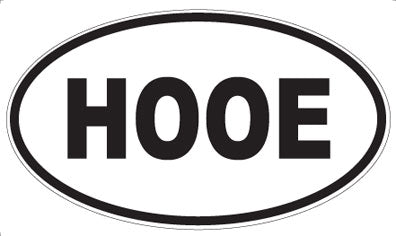 HOOE - Oval Sticker