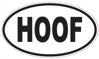 HOOF - Oval Sticker