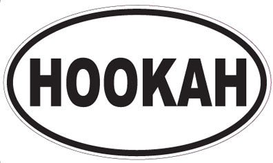 HOOKAH - Oval Sticker