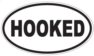 HOOKED - Oval Sticker