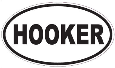 HOOKER - Oval Sticker