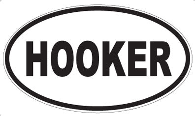 HOOKER - Oval Magnet