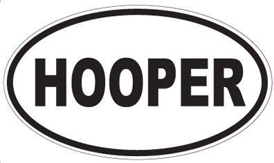 HOOPER - Oval Sticker