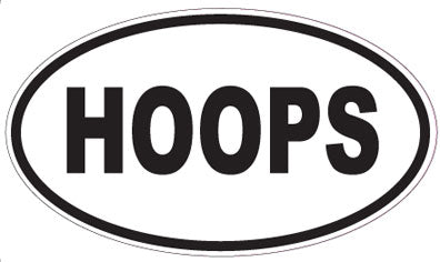 HOOPS - Oval Sticker