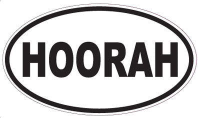 HOORAH - Oval Sticker