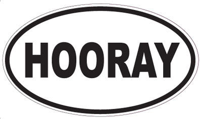 HOORAY - Oval Sticker