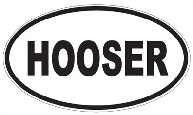 HOOSER - Oval Sticker