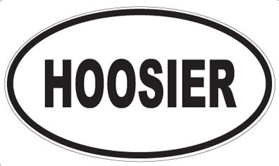 HOOSIER - Oval Magnet