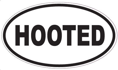 HOOTED - Oval Sticker