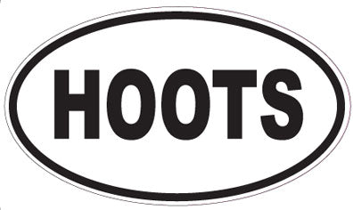 HOOTS - Oval Magnet