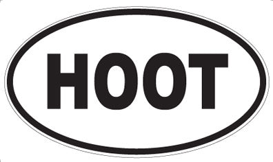 HOOT - Oval Magnet
