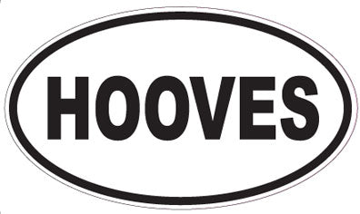 HOOVES - Oval Sticker