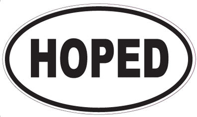 HOPED - Oval Sticker