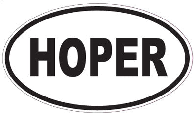 HOPER - Oval Sticker