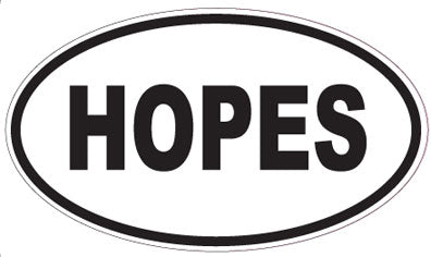 HOPES - Oval Sticker