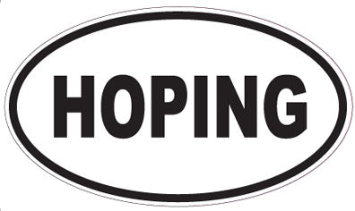 HOPING - Oval Sticker
