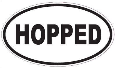 HOPPED - Oval Sticker