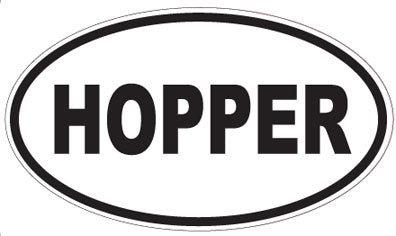 HOPPER - Oval Sticker