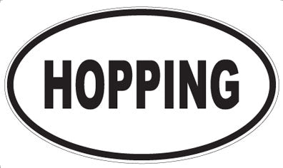 HOPPING - Oval Magnet