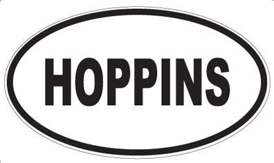 HOPPINS - Oval Magnet