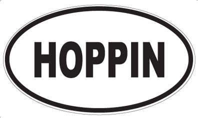 HOPPIN - Oval Magnet