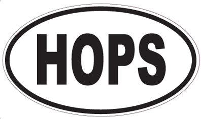 HOPS - Oval Sticker