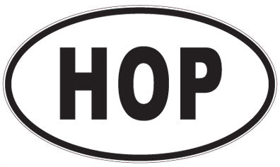 HOP - 3 Letter Initials Oval Magnet