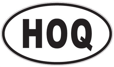 HOQ - 3 Letter Initials Oval Magnet