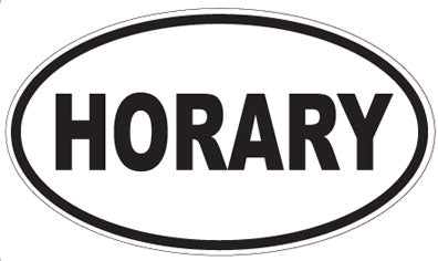 HORARY - Oval Sticker