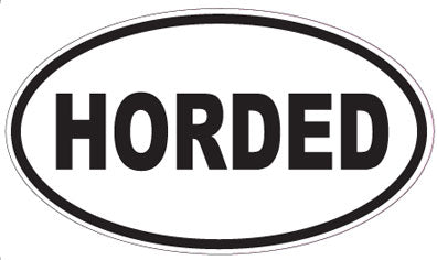 HORDED - Oval Sticker