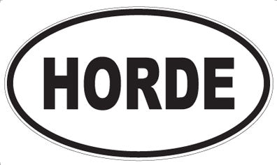 HORDE - Oval Magnet