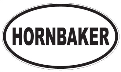 HORNBAKER - Oval Magnet