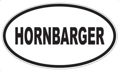 HORNBARGER - Oval Magnet