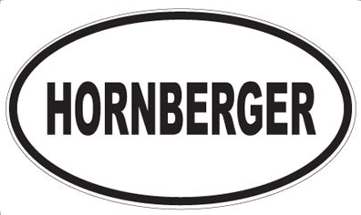 HORNBERGER - Oval Sticker