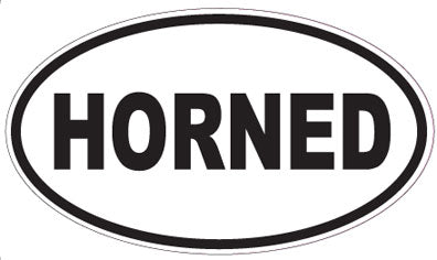 HORNED - Oval Sticker