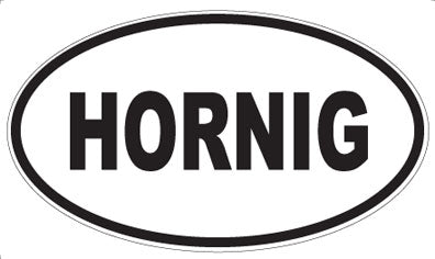 HORNIG - Oval Sticker