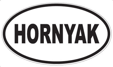 HORNYAK - Oval Sticker