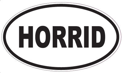 HORRID - Oval Sticker
