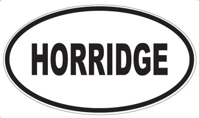 HORRIDGE - Oval Sticker