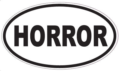 HORROR - Oval Sticker