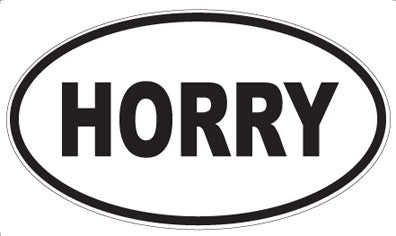 HORRY - Oval Magnet
