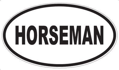 HORSEMAN - Oval Magnet