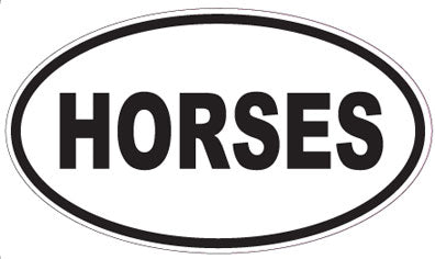 HORSES - Oval Sticker