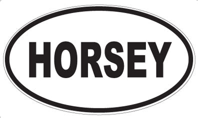 HORSEY - Oval Magnet
