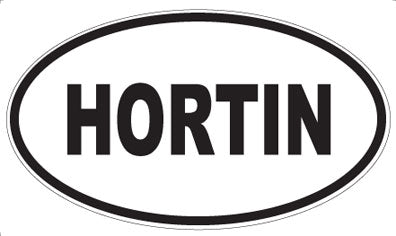 HORTIN - Oval Magnet