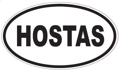 HOSTAS - Oval Sticker