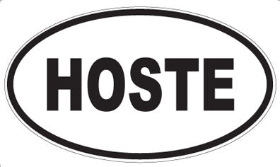 HOSTE - Oval Sticker