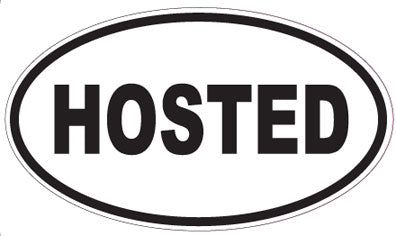 HOSTED - Oval Sticker