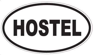 HOSTEL - Oval Sticker