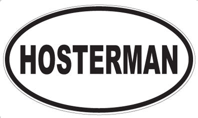 HOSTERMAN - Oval Magnet
